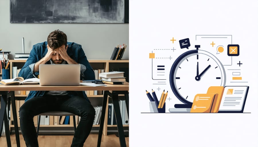 Comparison of disorganized and organized freelance writers at work