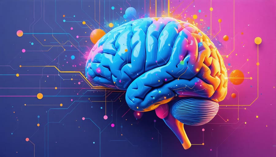 Creative visualization of neural connections representing fresh metaphor creation