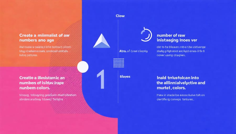 Animated transformation of raw data into a colorful, storytelling infographic