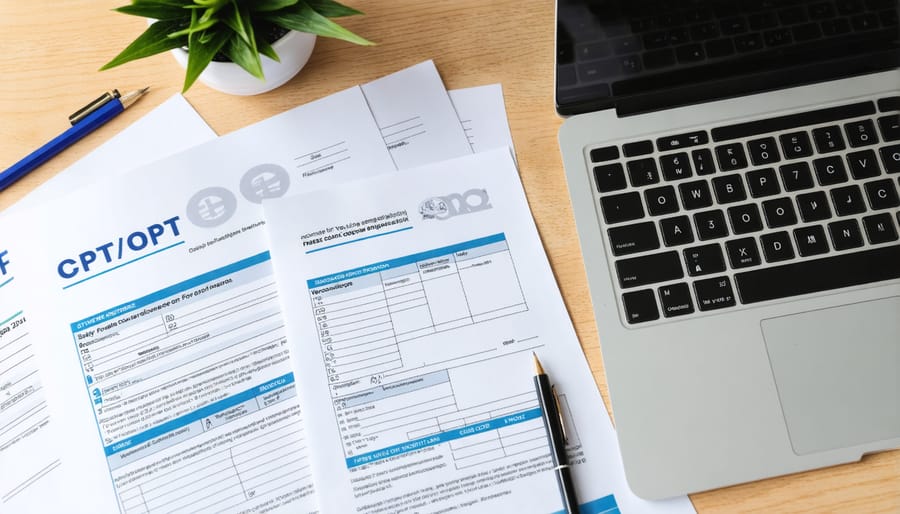 Legal documents and workspace setup for international student freelancing
