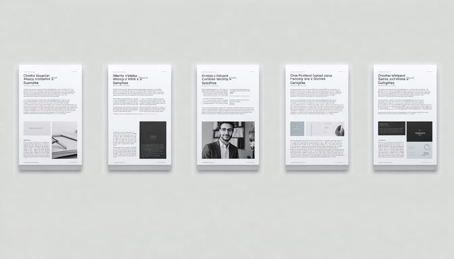 Professional portfolio displaying various medical writing samples and case studies