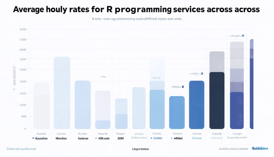 Market rate comparison chart for R programming freelance services