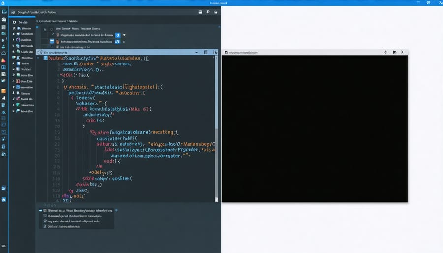 Professional R programming workspace with code and data visualization