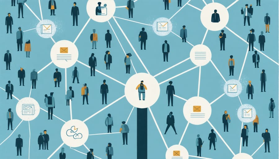 Network visualization of a writer brand community connections