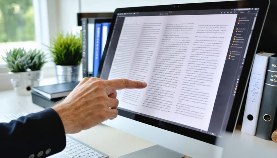 Technical editor and author working together on document revisions