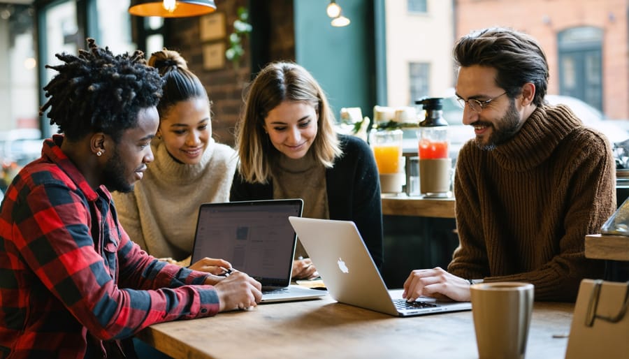 Writers engaging in meaningful discussion at a community meetup