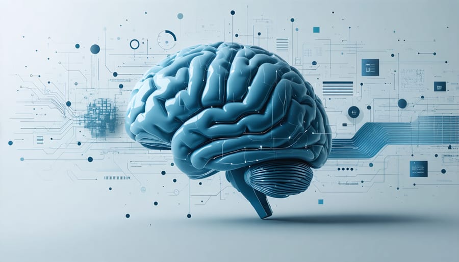 AI system analyzing reader behavior patterns through data visualization