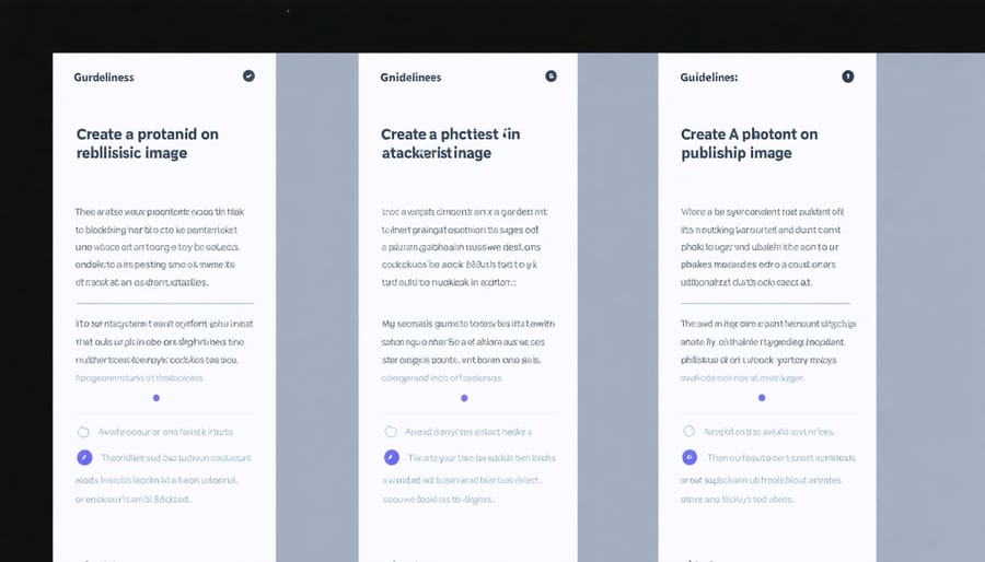 User interface showing the process of publishing content securely on blockchain