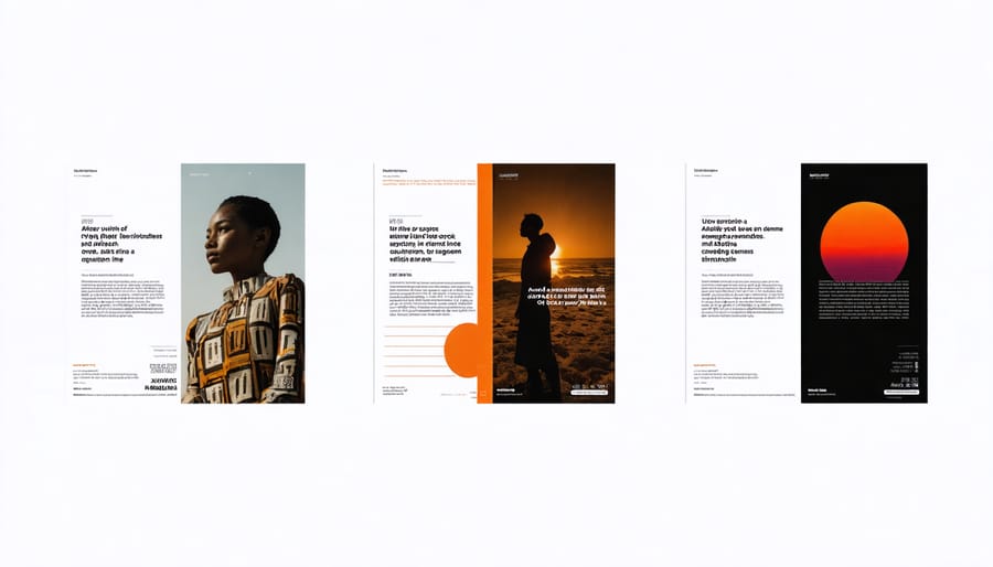 Side-by-side comparison of culturally adapted marketing content for Western and Asian markets