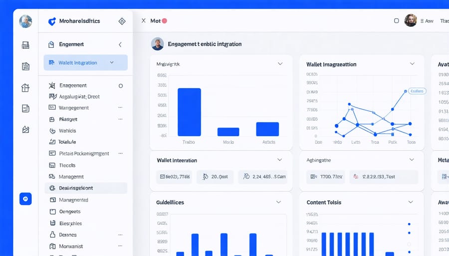 User interface of a decentralized social media platform designed for writers