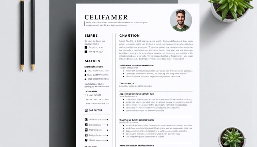 Example of a professionally formatted resume showing effective use of white space and layout