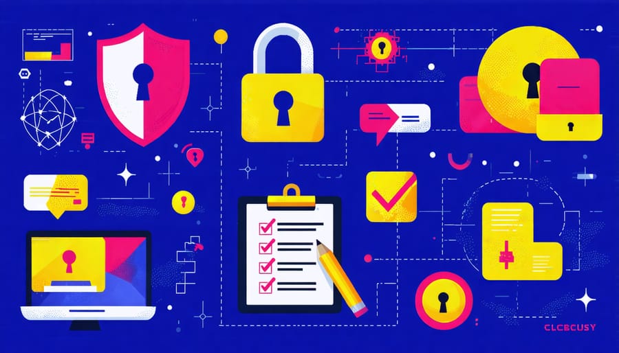 Icons representing various cybersecurity services and assessments