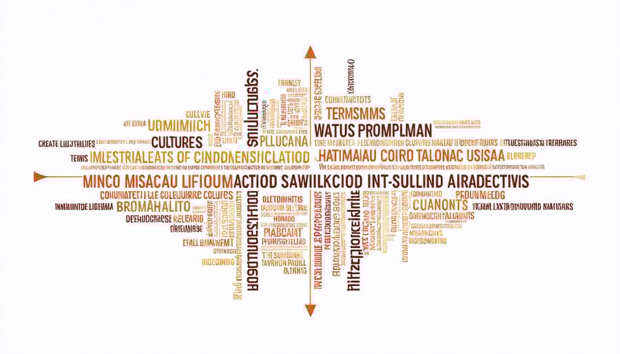 Interactive visualization showing cultural terms connected to their original languages and communities