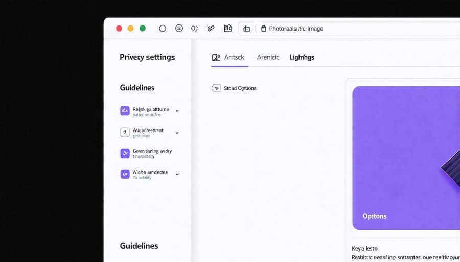 User interface showing privacy configuration options in a writing platform with important settings emphasized