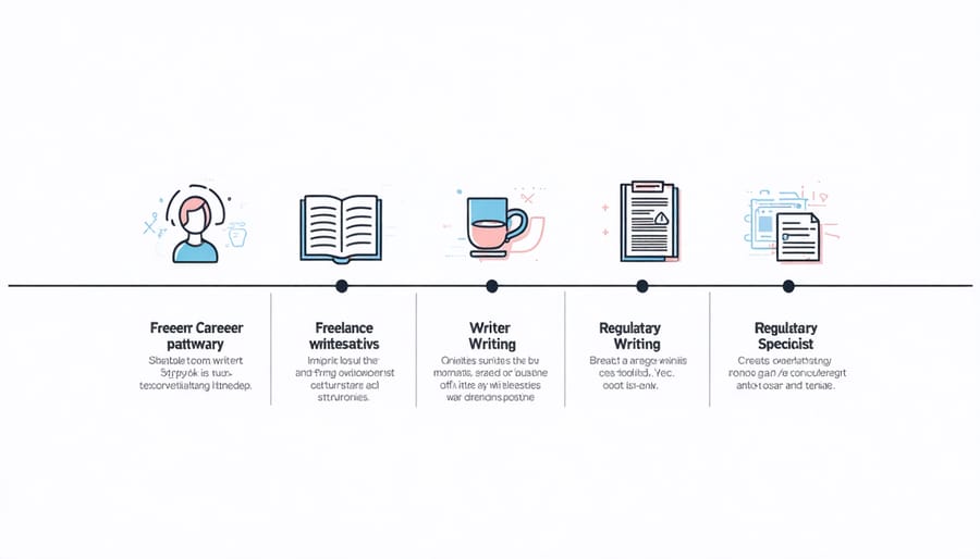 Career progression diagram for regulatory writing professionals