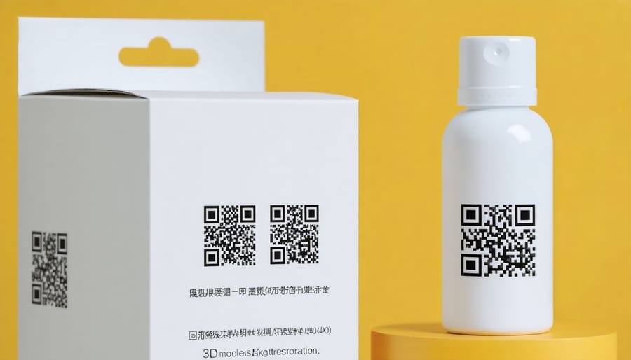 Interactive AR product packaging demonstration with virtual content overlay