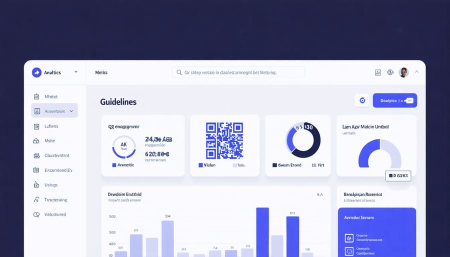 QR-AR marketing analytics dashboard with key performance metrics