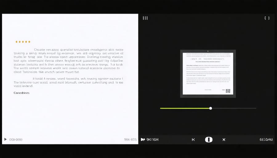 Comparison between written testimonial and video testimonial formats showing the enhanced personal connection of video