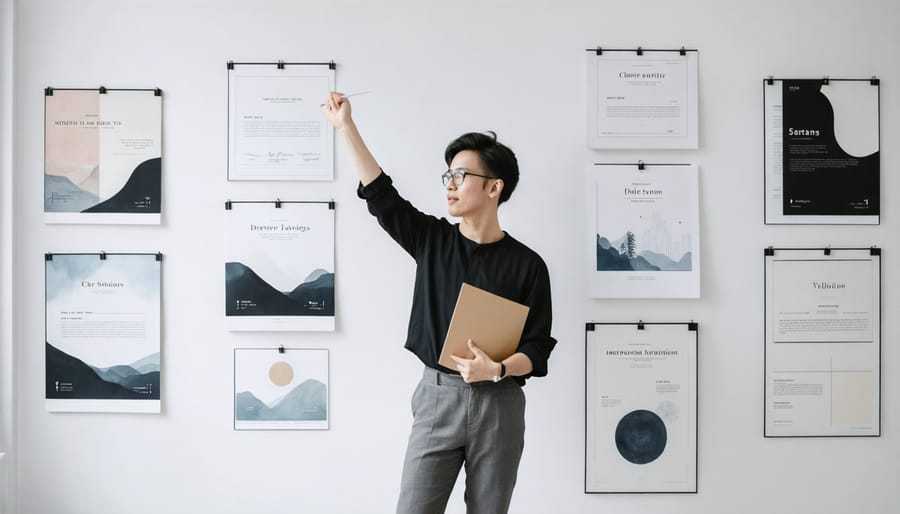 Freelance writer showcasing their digital portfolio and writing credentials on a tablet