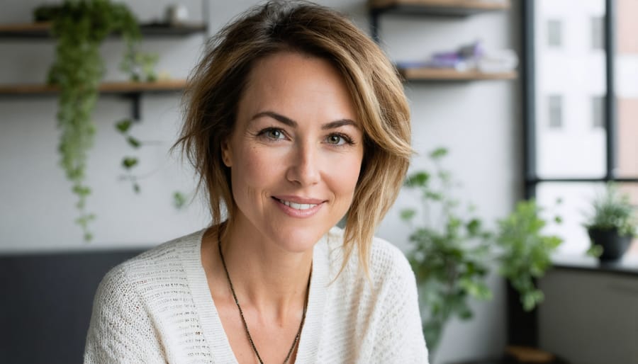 Freelance writer managing multiple projects and personal brand from home office