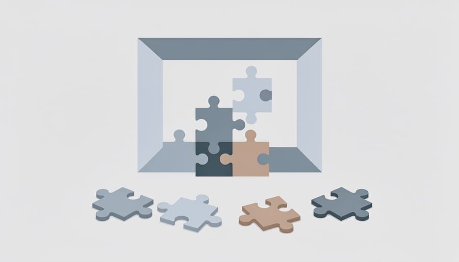 Two wooden puzzle pieces connecting together, representing matching funds coming together