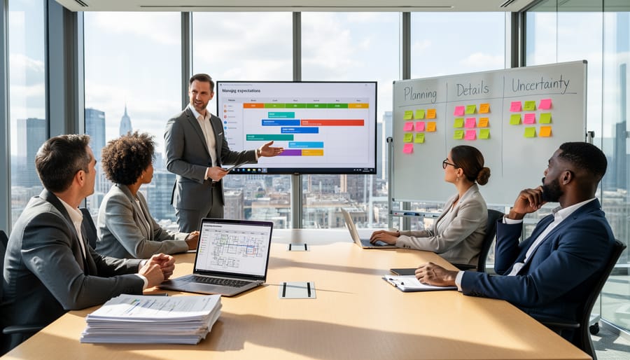 Freelancer workspace showing detailed planning notes and client video call representing different cultural expectations