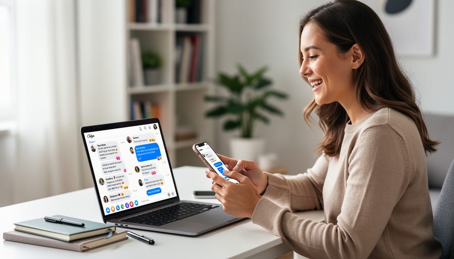 Group of freelance writers collaborating and networking at café with laptops