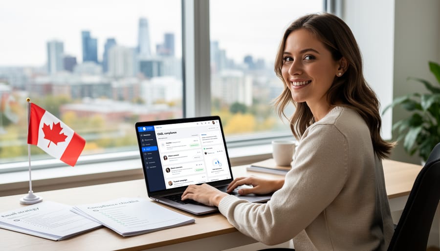 Successful freelancer working confidently at home office desk